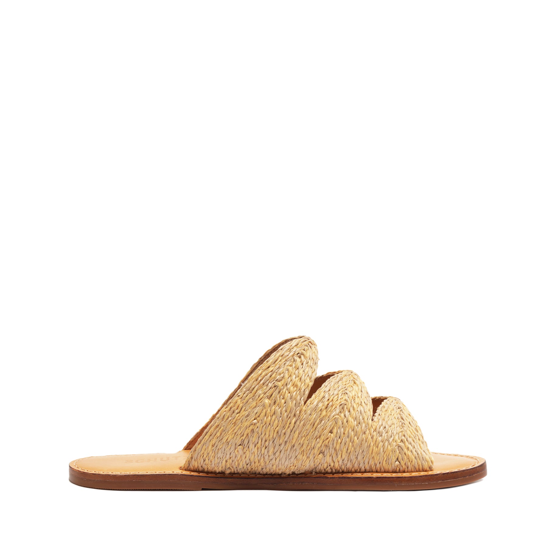 Ivy Raffia Sandal Flats SPRING 24 5 Natural Raffia - Schutz Shoes