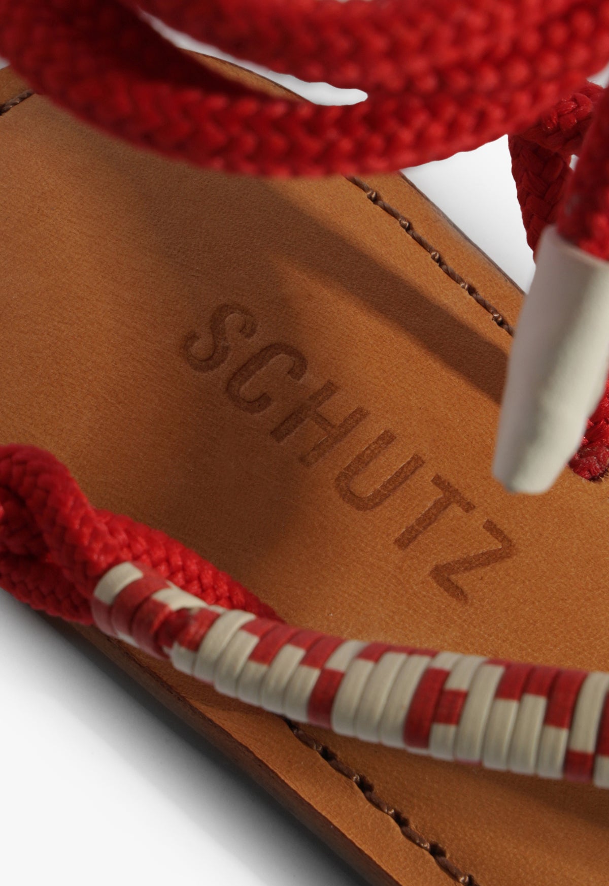 Claire Red Flat Sandal – SCHUTZ - Main Image