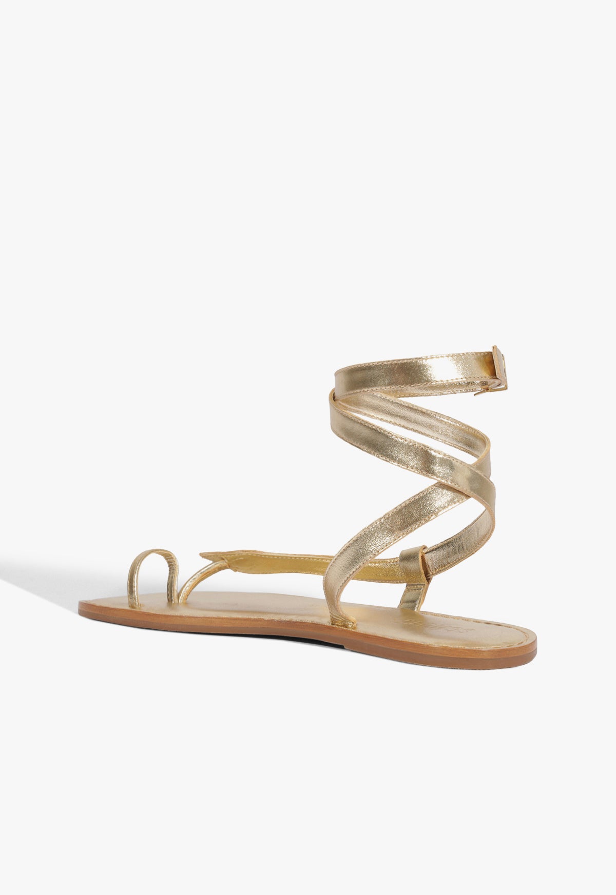 Cleo Metallic Leather Flat Sandal - Schutz Shoes
