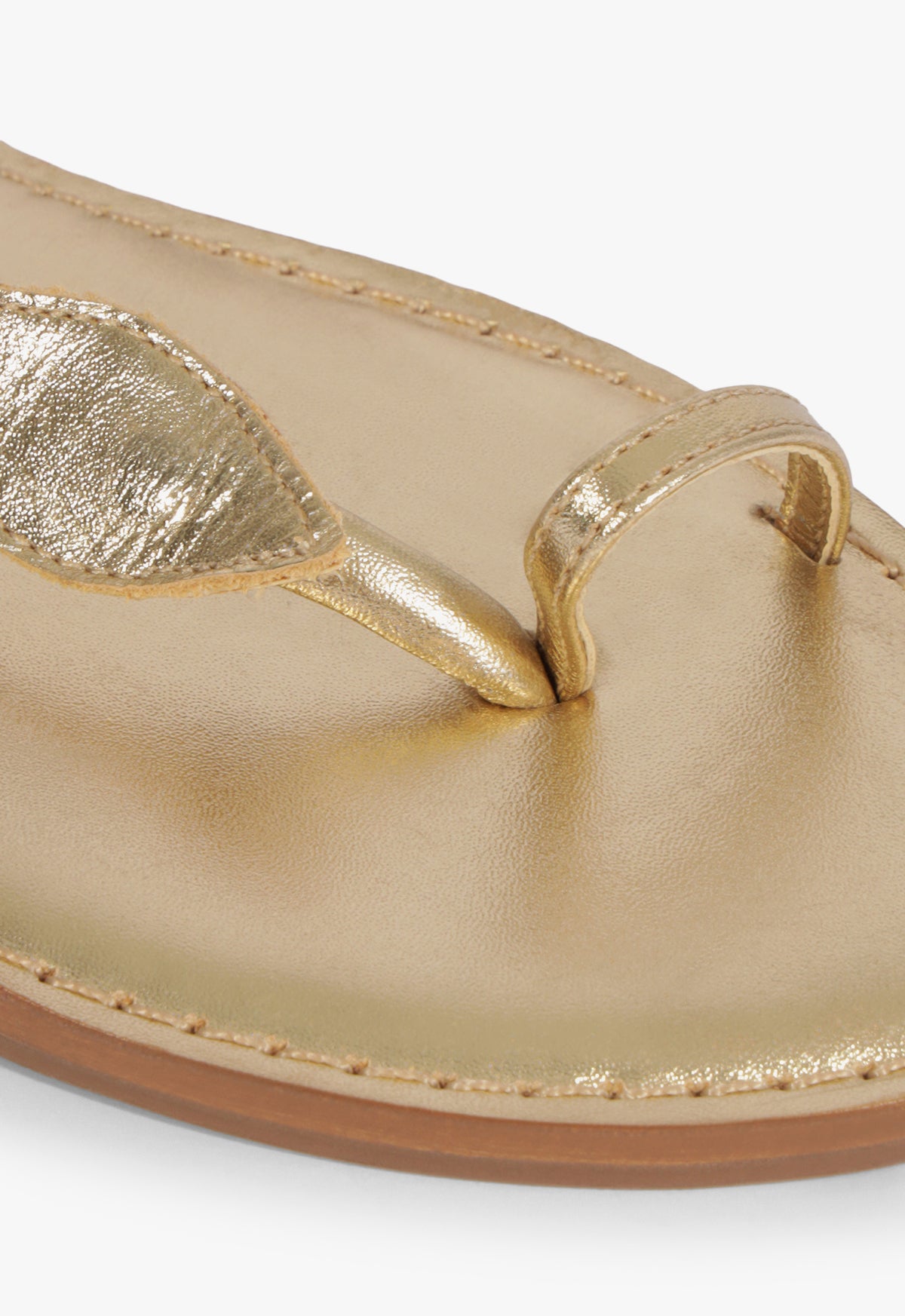Cleo Metallic Leather Flat Sandal - Schutz Shoes