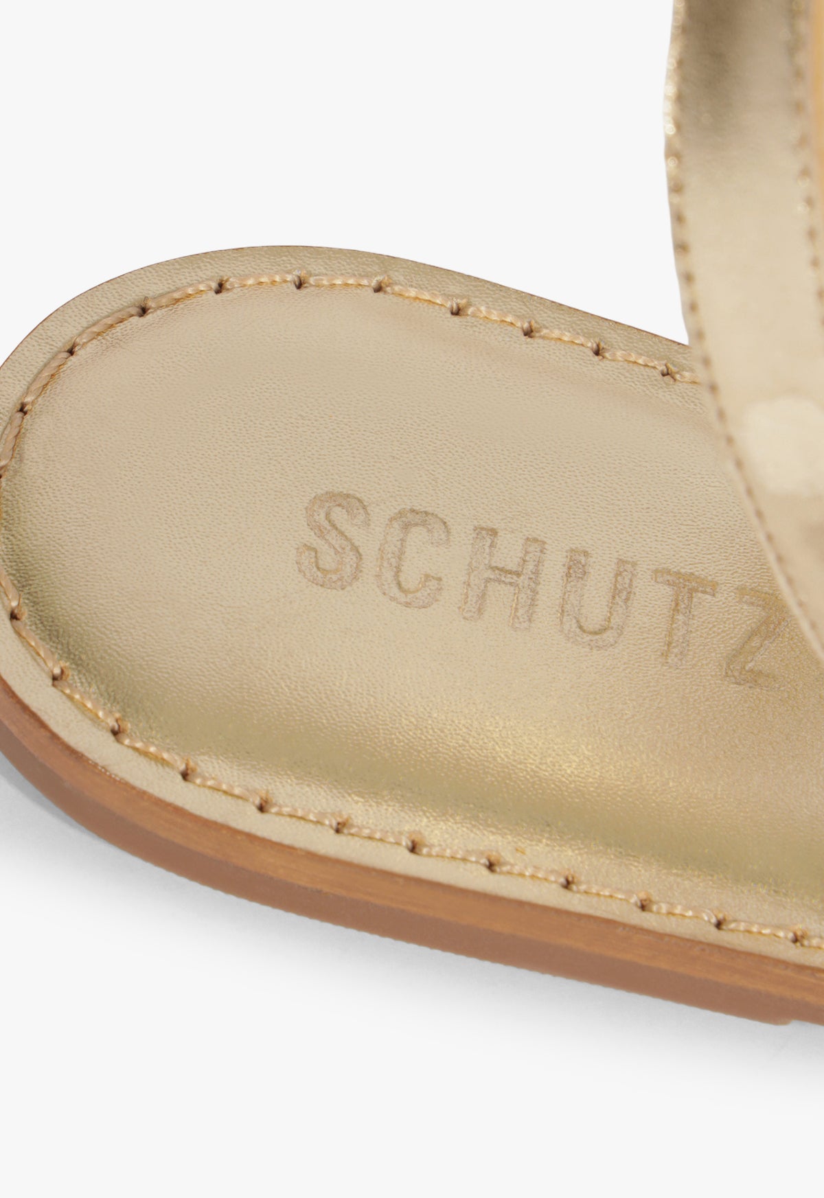 Cleo Metallic Leather Flat Sandal - Schutz Shoes