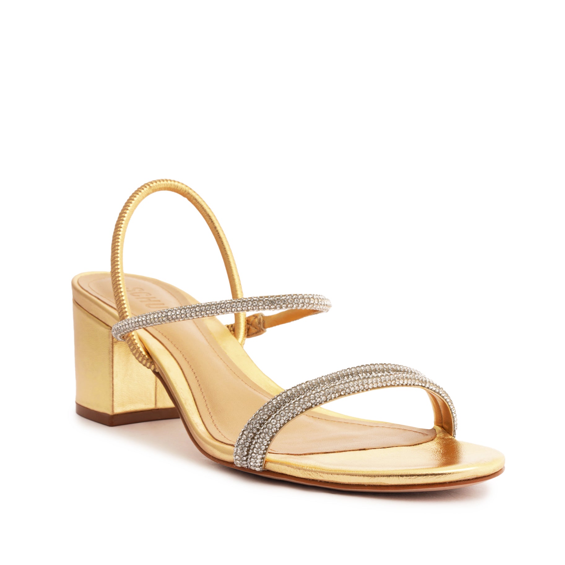 Whiteley Block Metallic Leather Sandal Sandals PRE FALL 23    - Schutz Shoes