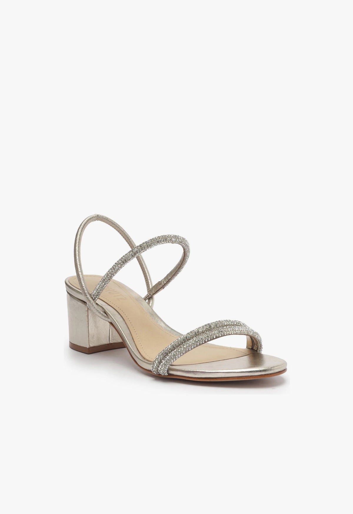 Whiteley Block Metallic Leather Sandal Sandals PRE FALL 23    - Schutz Shoes