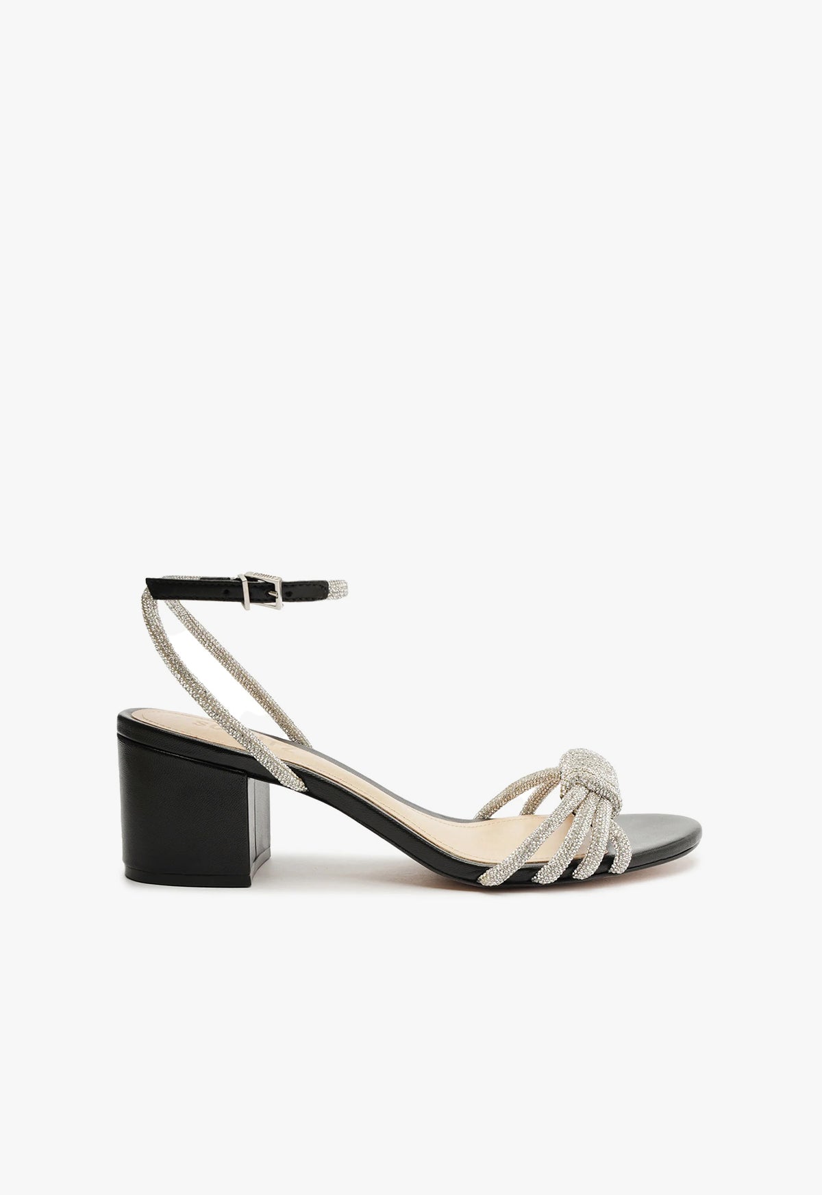 Jewell Mid Block Nappa Leather Sandal Sandals FALL 23 5 Black Nappa Leather - Schutz Shoes