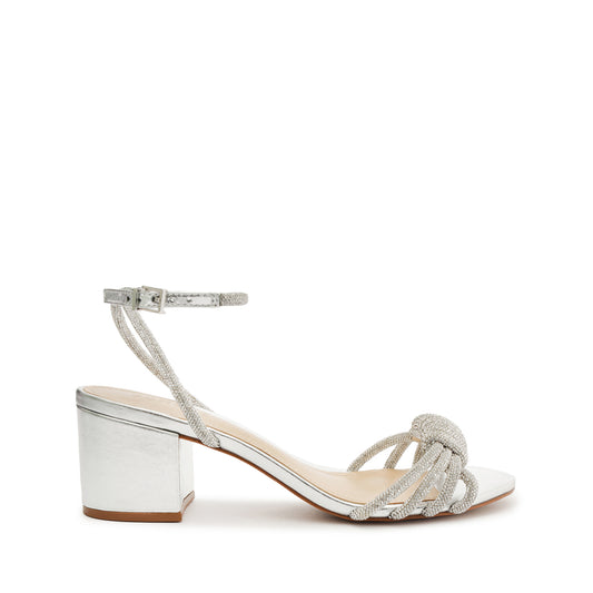 Jewell Mid Block Nappa Leather Sandal Sandals FALL 23 5 Silver Nappa Leather - Schutz Shoes