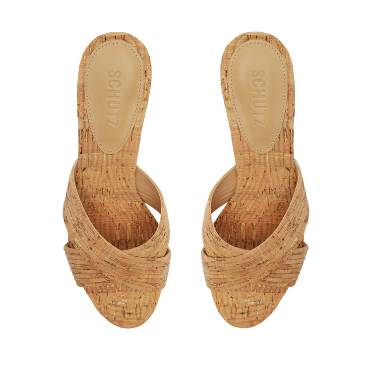 Latifah Mule Cork Sandal Sandals Spring 24    - Schutz Shoes