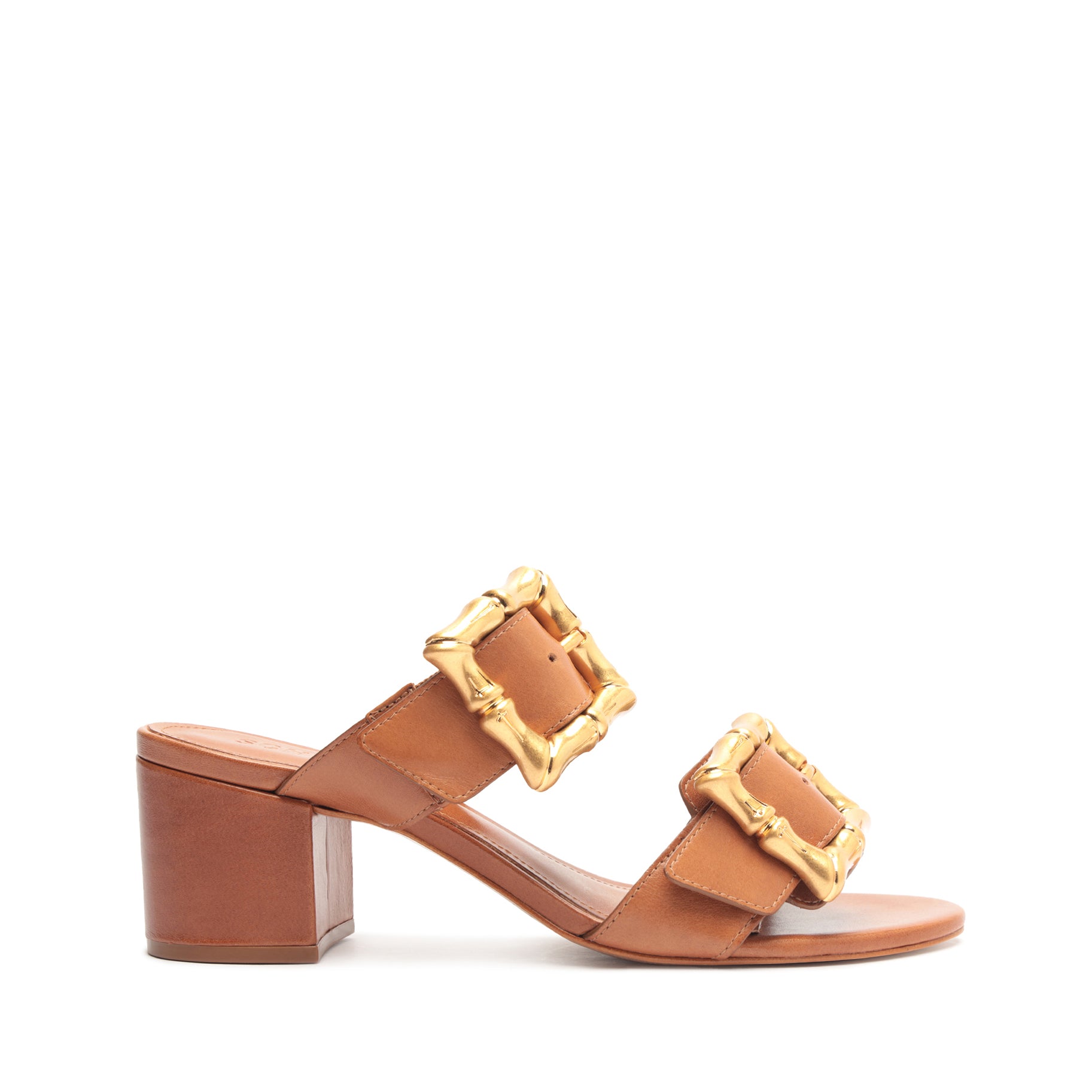 Enola Mid Block Sandal Sandals SPRING 24 5 New Wood Atanado Leather - Schutz Shoes