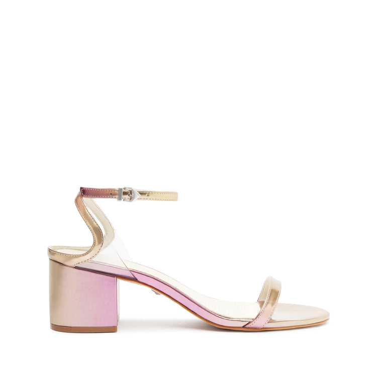 Skye Mid Block Specchio Leather Sandal Sandals High Summer 24 5 Gold Specchio Leather - Schutz Shoes