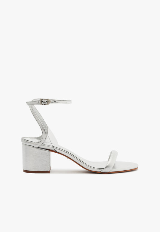 Skye Metallic Nappa & Vinyl Sandal Sandals Fall 24 5 Silver Metallic Nappa & Vinyl - Schutz Shoes