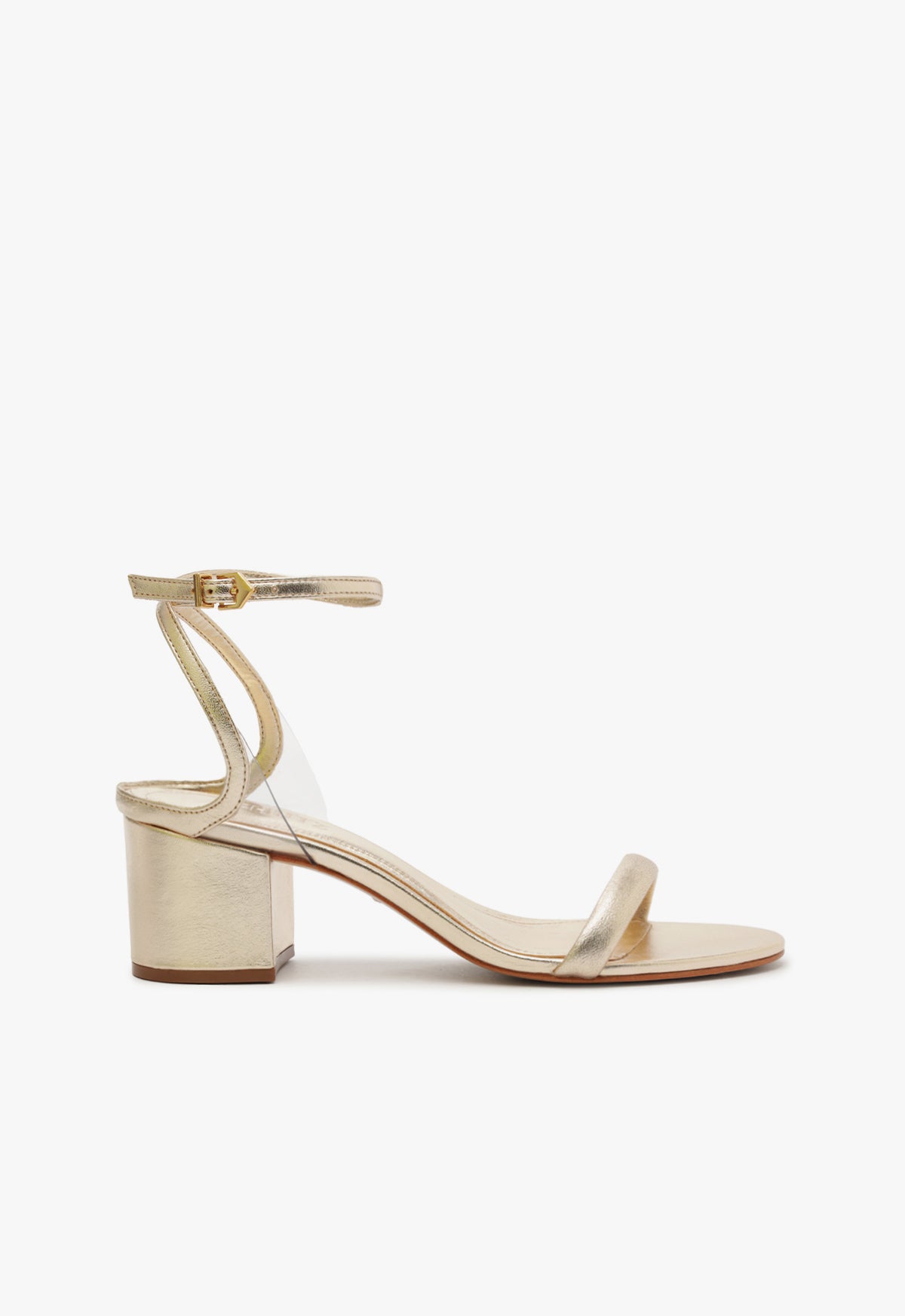 Skye Metallic Nappa & Vinyl Sandal Fall 24 5 Gold Metallic Nappa & Vinyl - Schutz Shoes