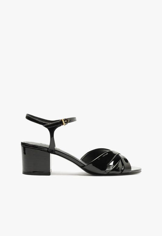 Keefa Mid Sandal Sandals Winter 24 5 Black Patent Leather - Schutz Shoes