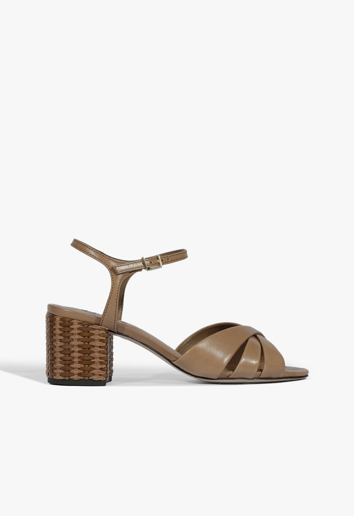 Keefa Mid Block Sandal Sandals Resort 25 5 Brown Leather - Schutz Shoes