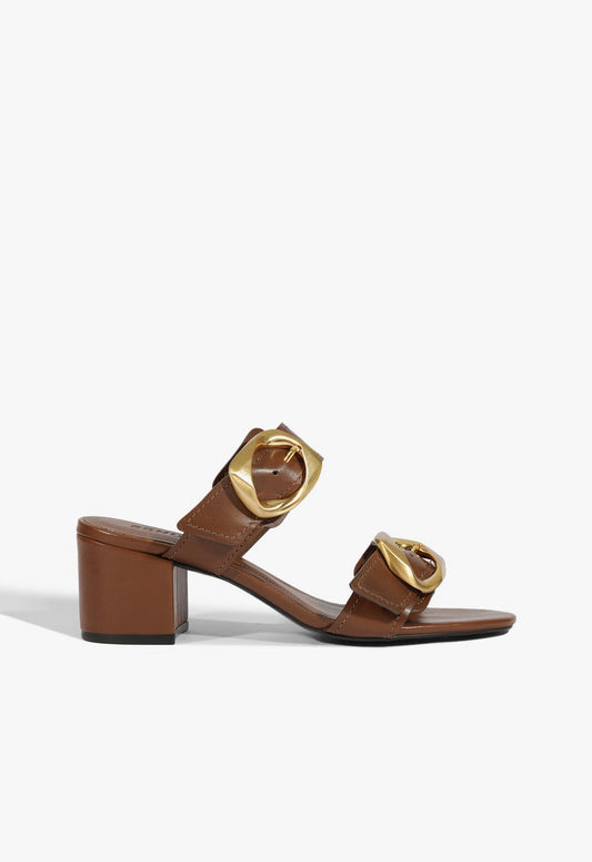 Olga Leather Sandal 5 Desert Brown Leather - Schutz Shoes