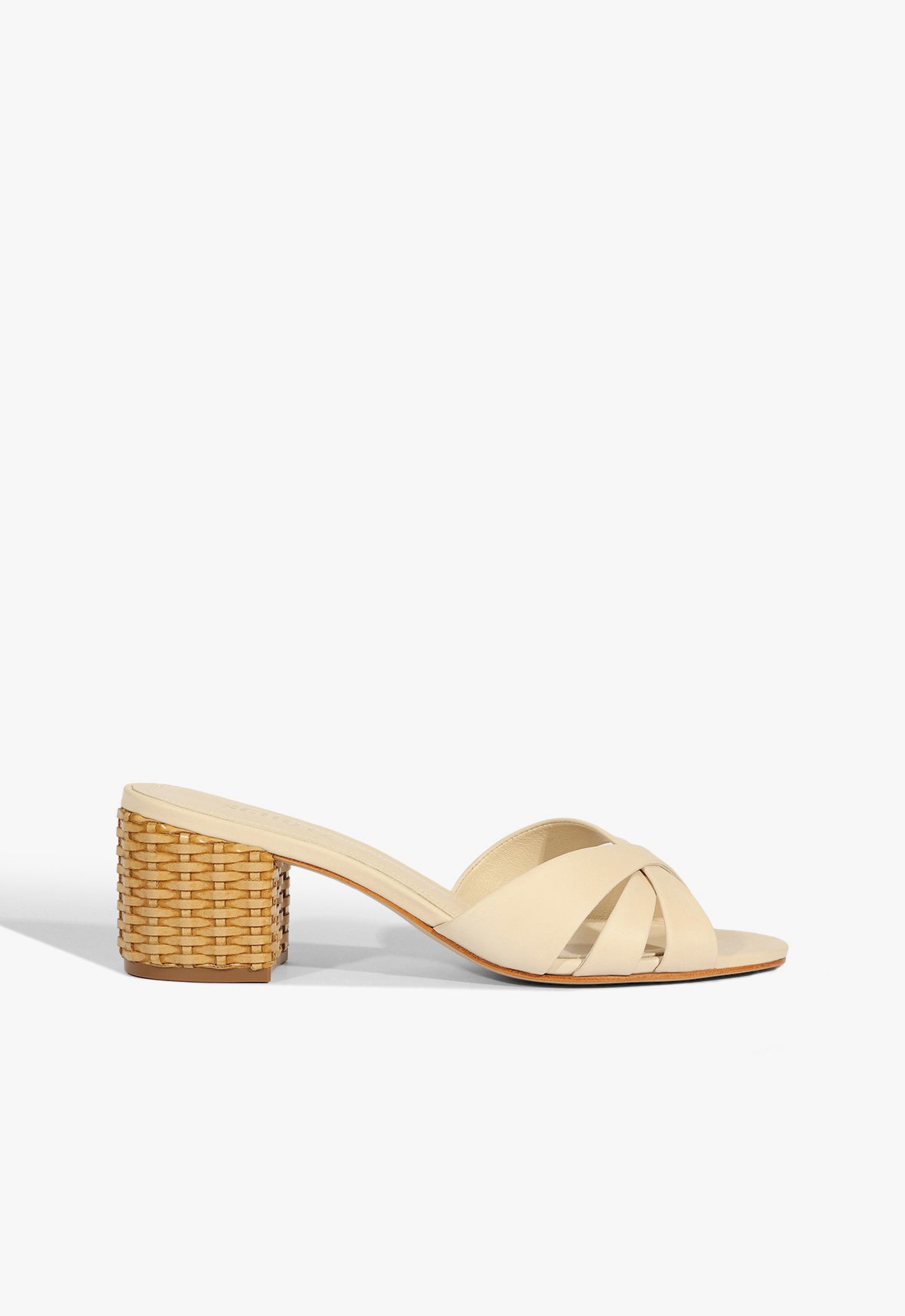 Keefa Straw Mule Sandal SUMMER 25 5 Beige Leather - Schutz Shoes