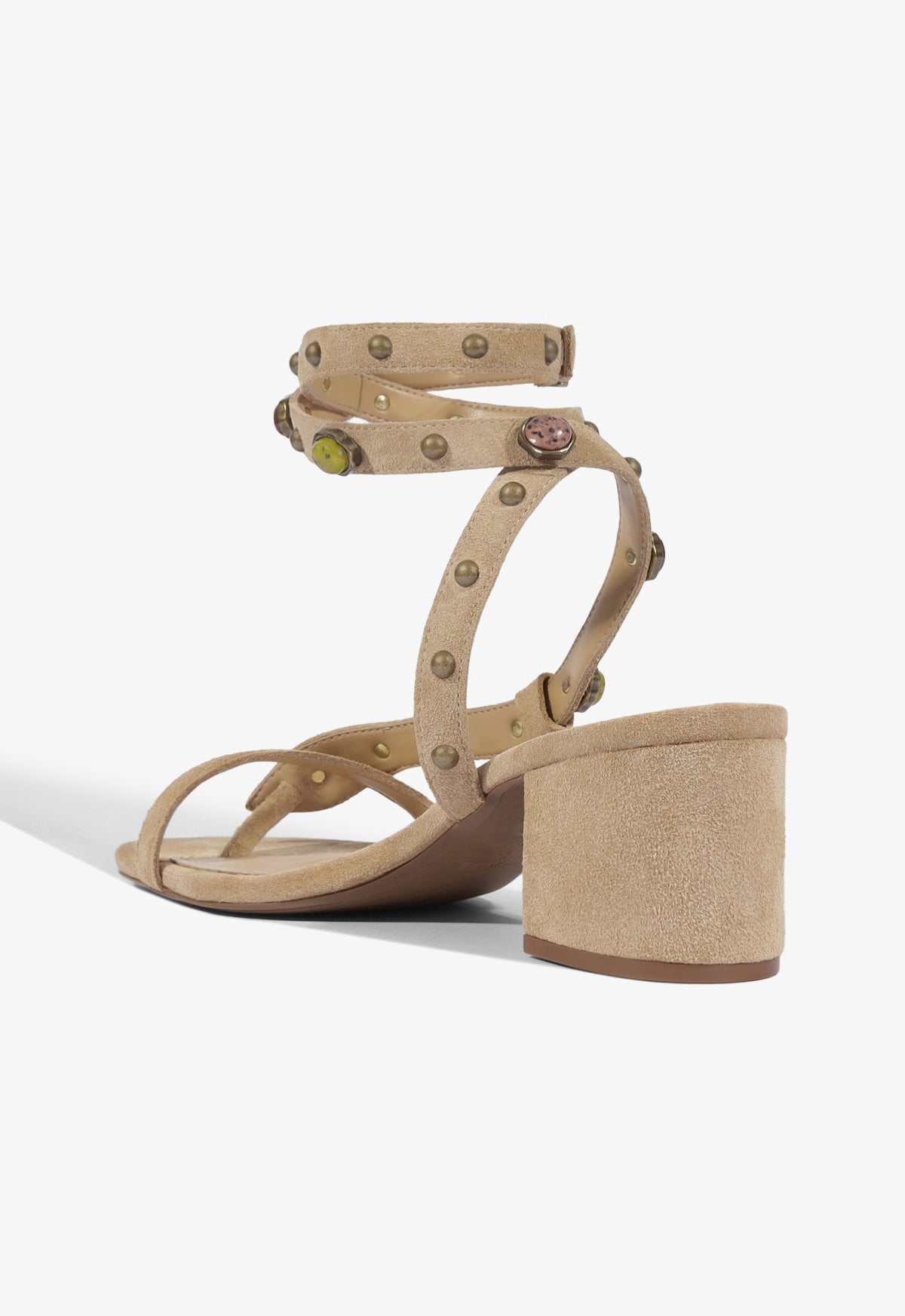 Cleo Beaded Leather Suede Sandal - Schutz Shoes