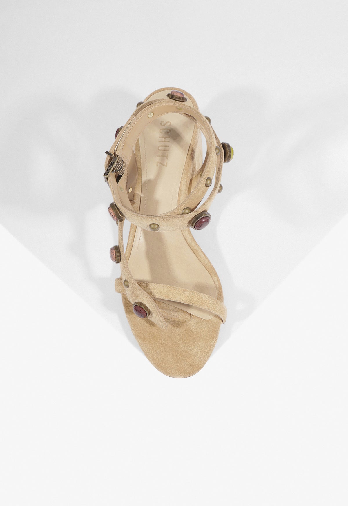 Cleo Beaded Leather Suede Sandal - Schutz Shoes