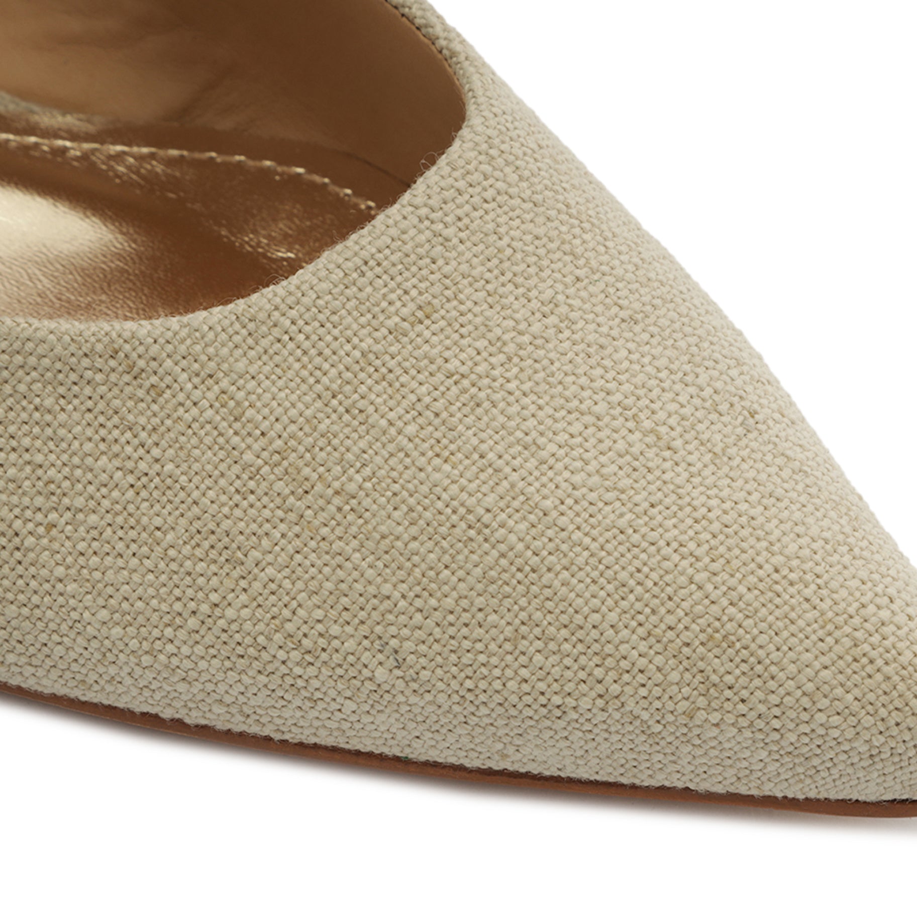 Pearl Casual Linen Metallic Flat Flats OLD    - Schutz Shoes