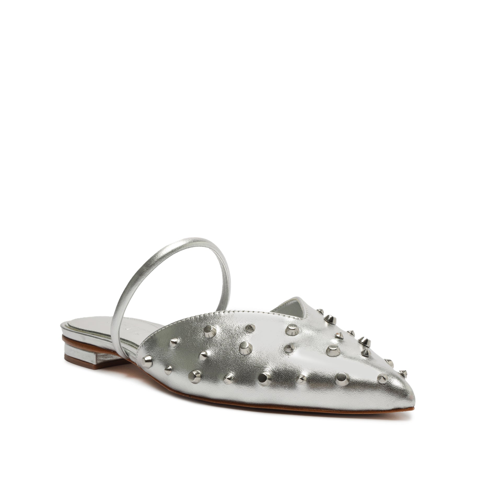 Gayle Metallic Leather Flat Flats FALL 23    - Schutz Shoes