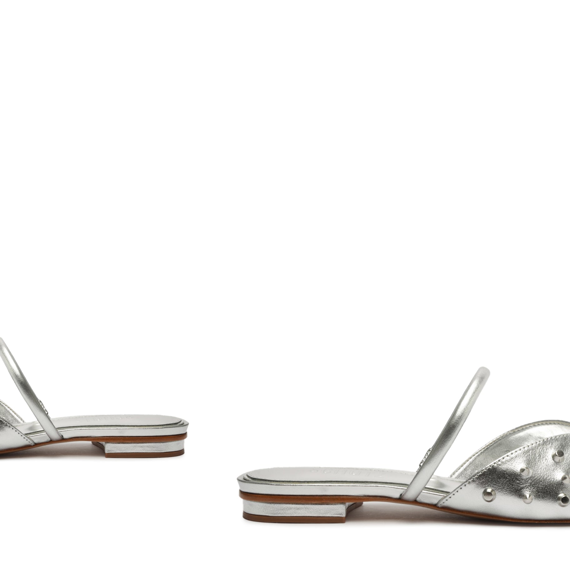 Gayle Metallic Leather Flat Flats FALL 23    - Schutz Shoes