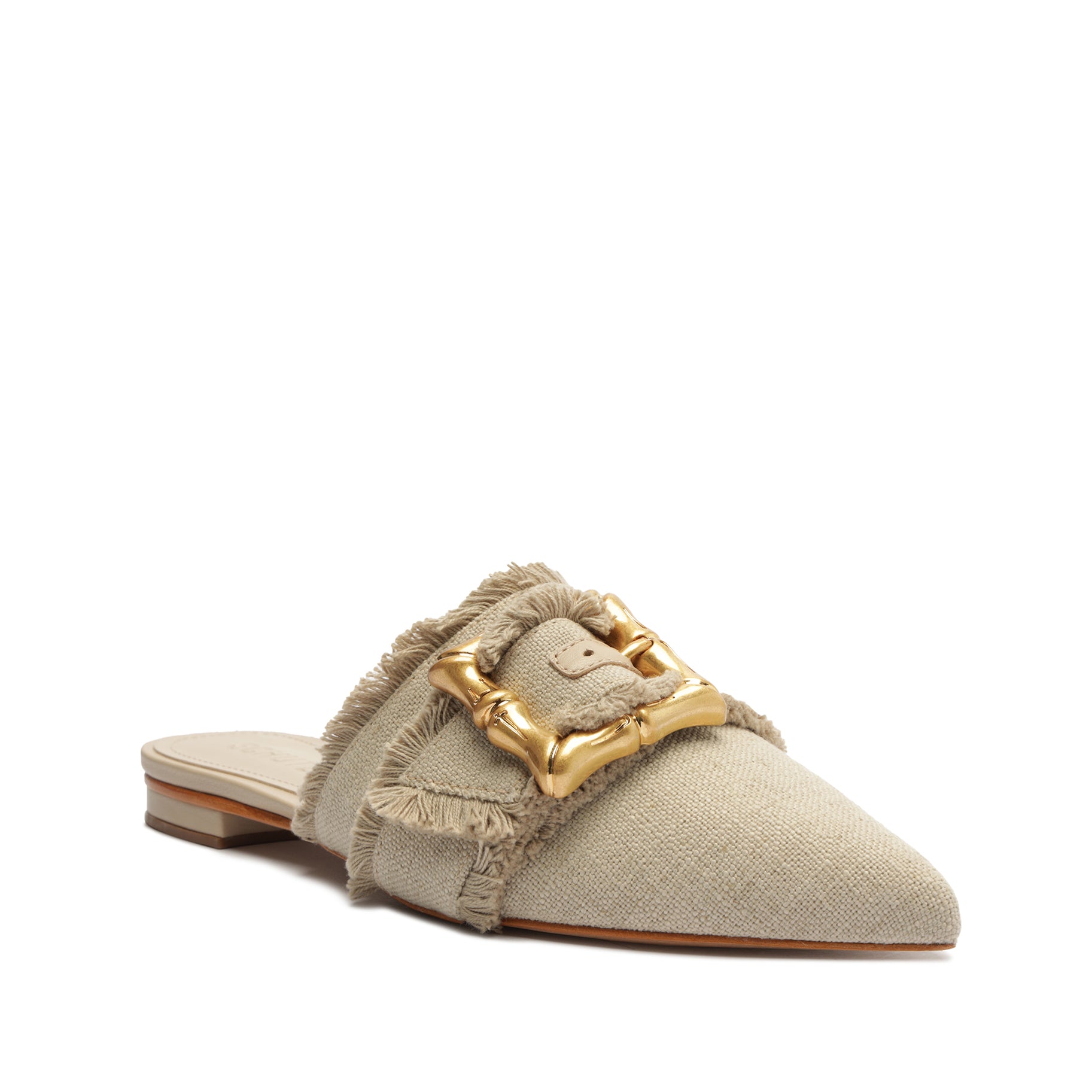 Enola Linen Flat Mule Flats SPRING 24    - Schutz Shoes