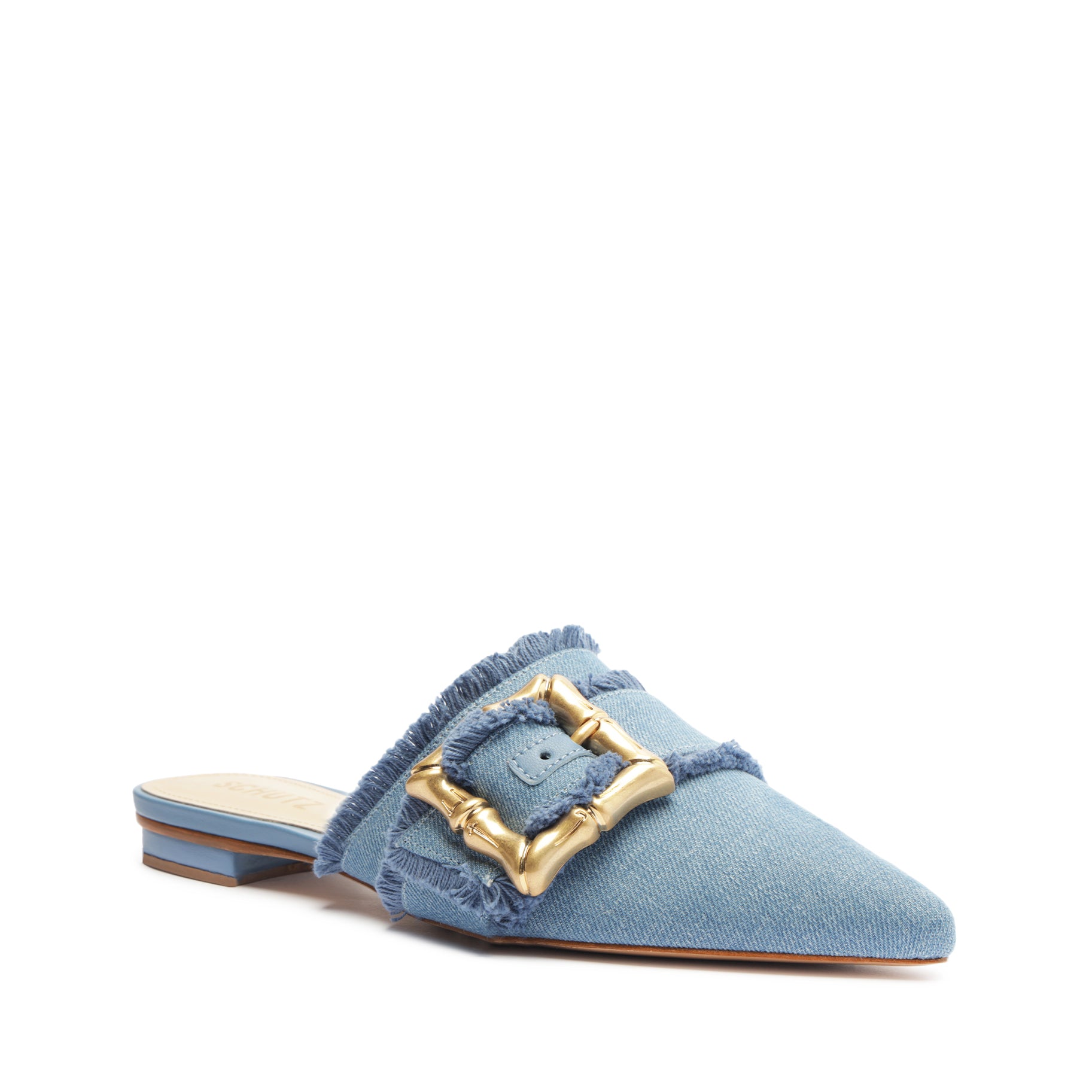 Enola Mule Denim Flat Flats SPRING 24    - Schutz Shoes