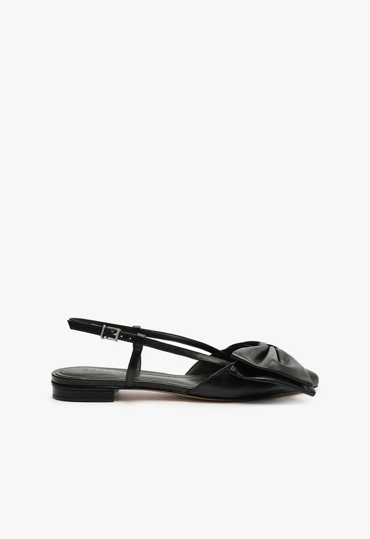 Judy Flat Leather Pump WINTER 23 5 Black Nappa Leather - Schutz Shoes