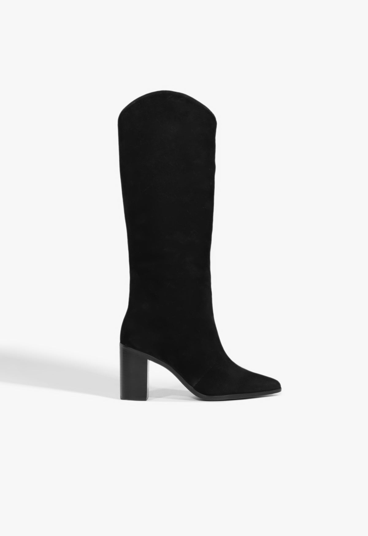 Maryana Block Suede Boot OLD 5 Black Nubuck - Schutz Shoes