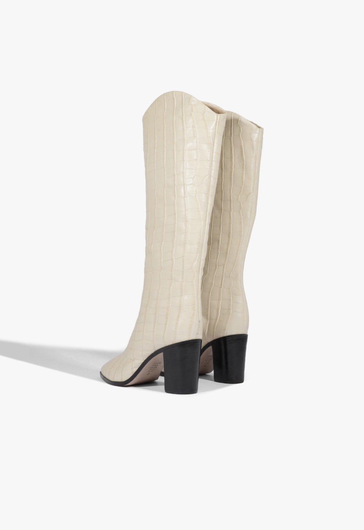 Maryana Block Crocodile-Embossed Leather Boot CO - Schutz Shoes