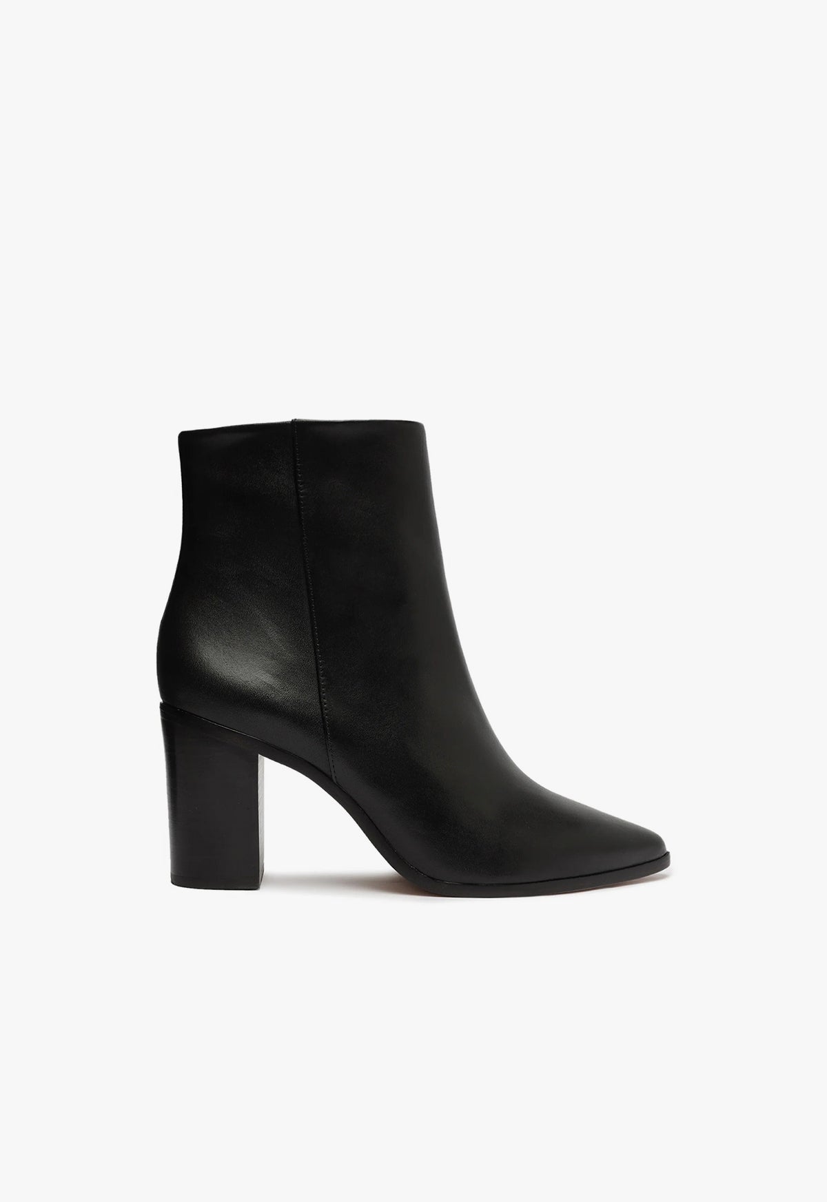 Magali Block Leather Bootie Booties CO 5 Black Leather - Schutz Shoes