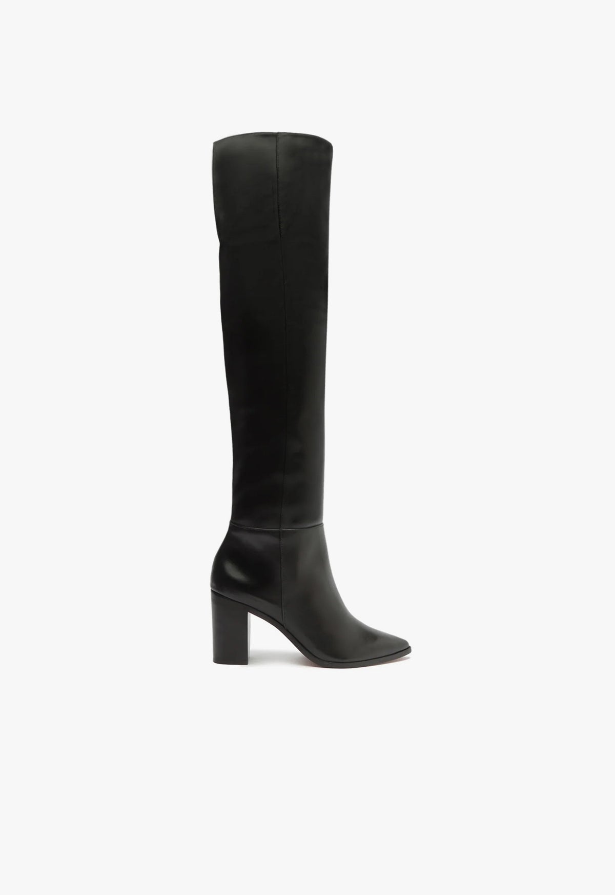 Magali Block Over the Knee Leather Boot Boots FALL 23 5 Black Atanado Leather - Schutz Shoes