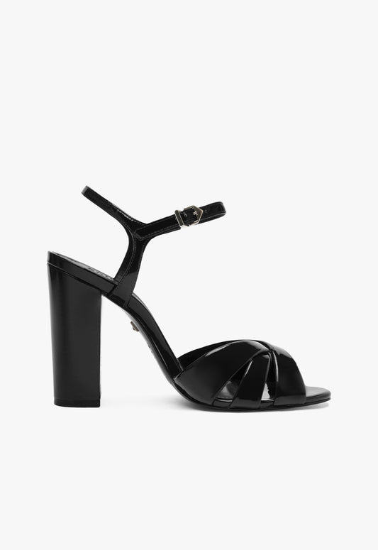 Keefa Block Sandal Sandals Winter 24 5 Black Patent Leather - Schutz Shoes