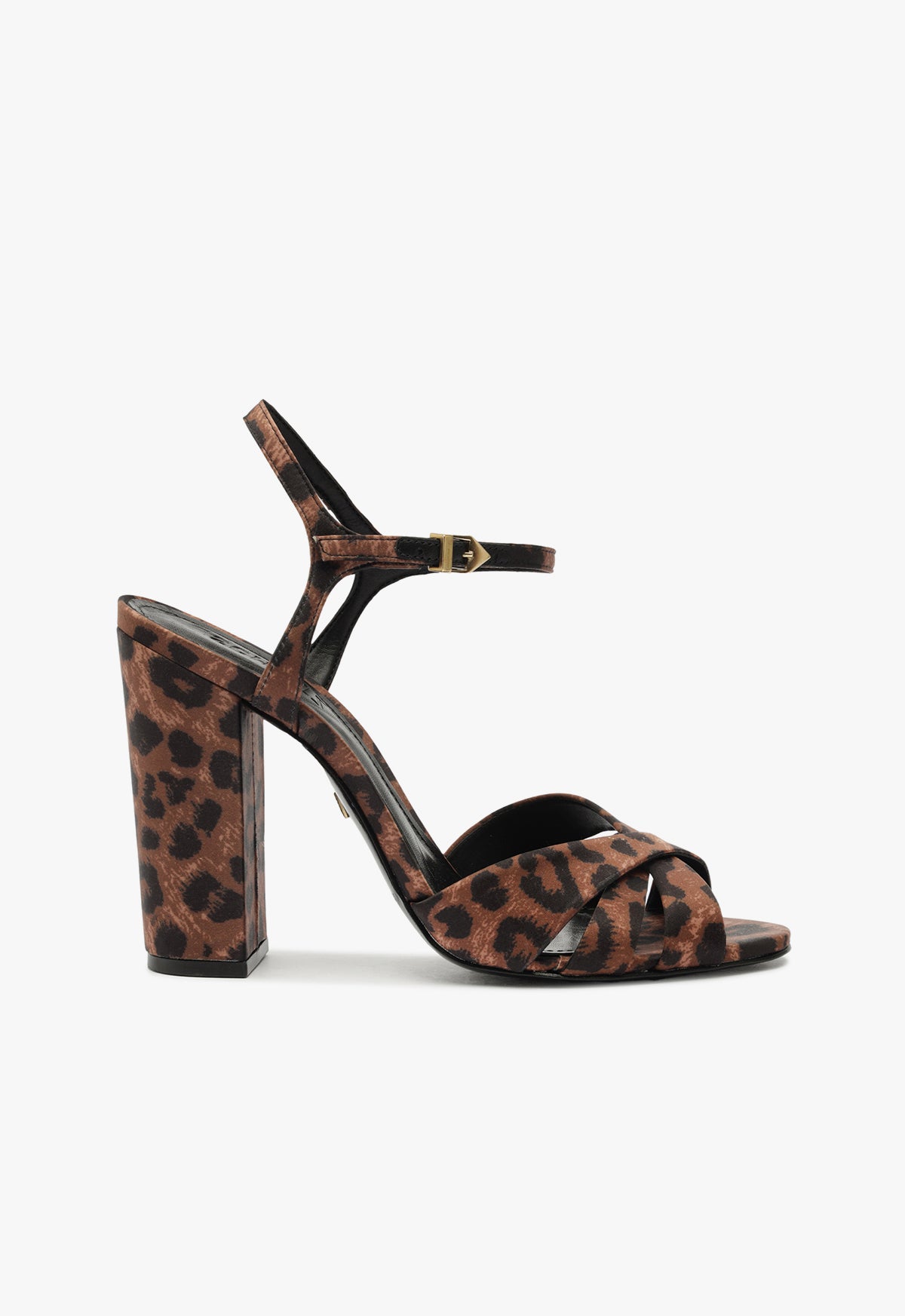 Keefa Block Sandal 5 Black Satin - Schutz Shoes