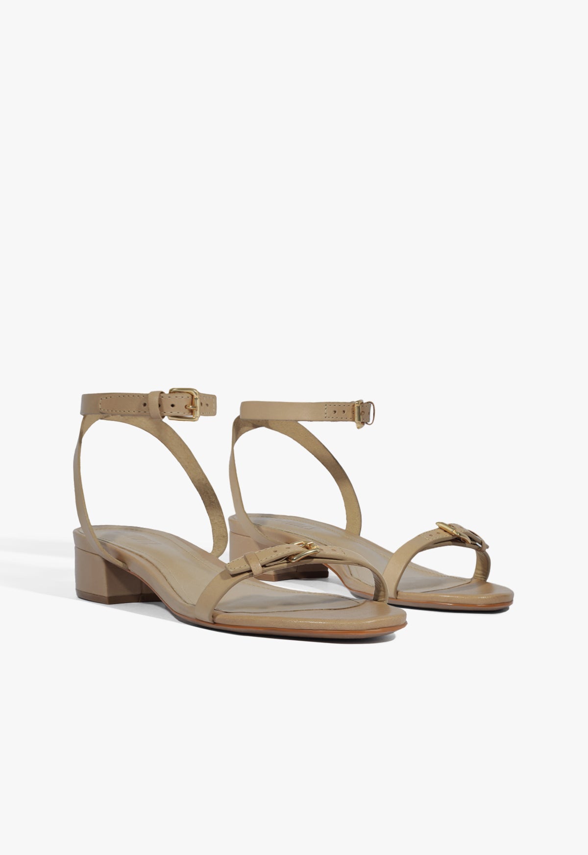 Aurora Mid Block Leather Sandal - Schutz Shoes