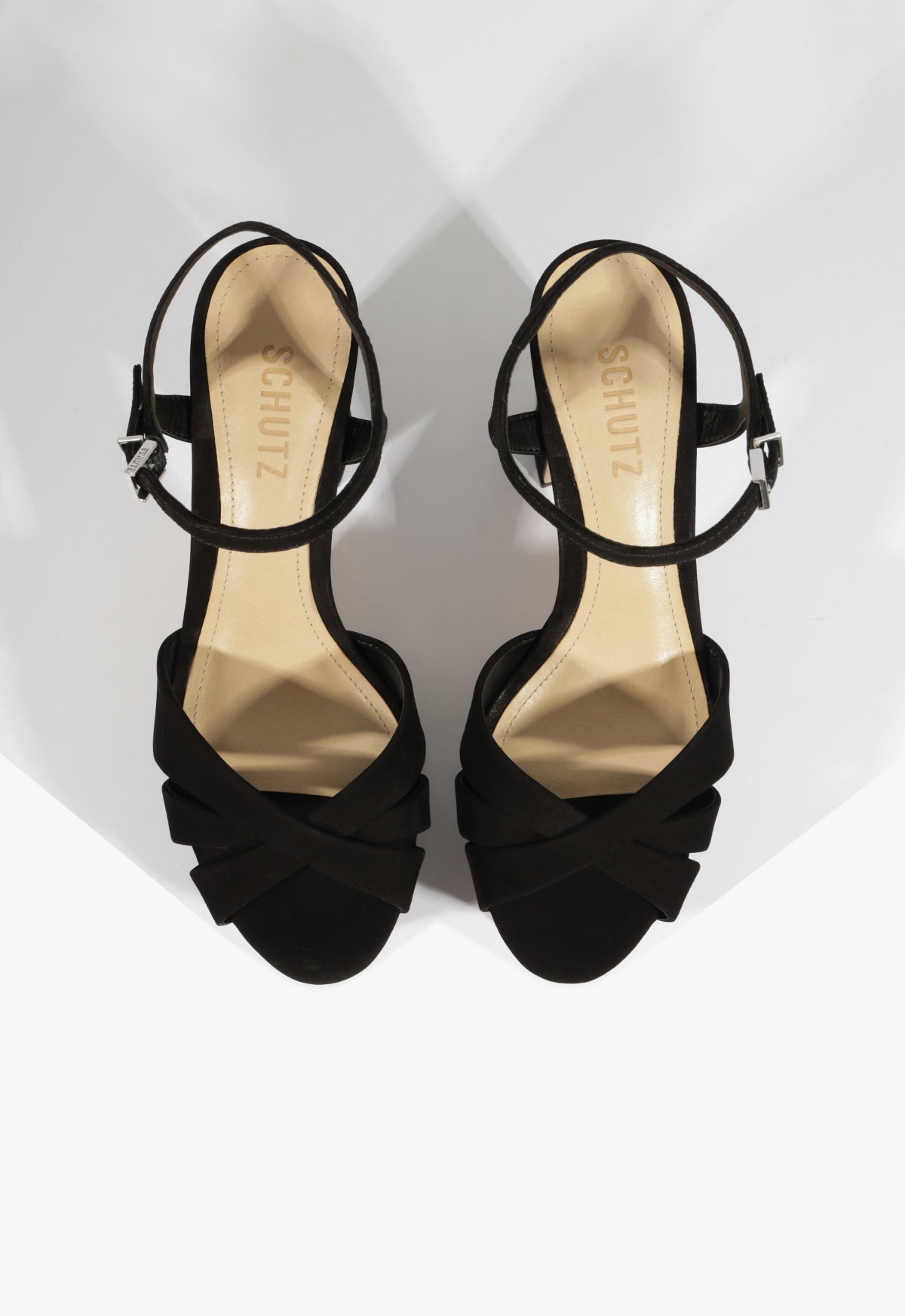 Schutz Keefa Platform Sandals Black 11