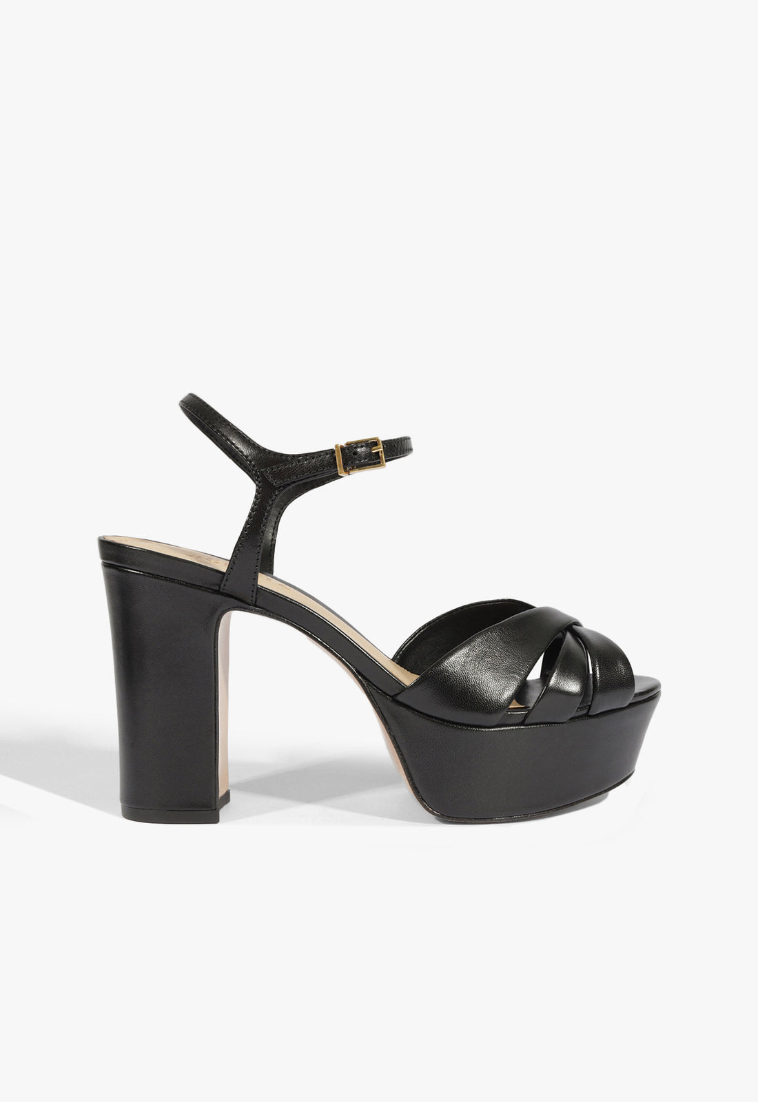 Keefa Platform Sandal | Black Leather - SCHUTZ