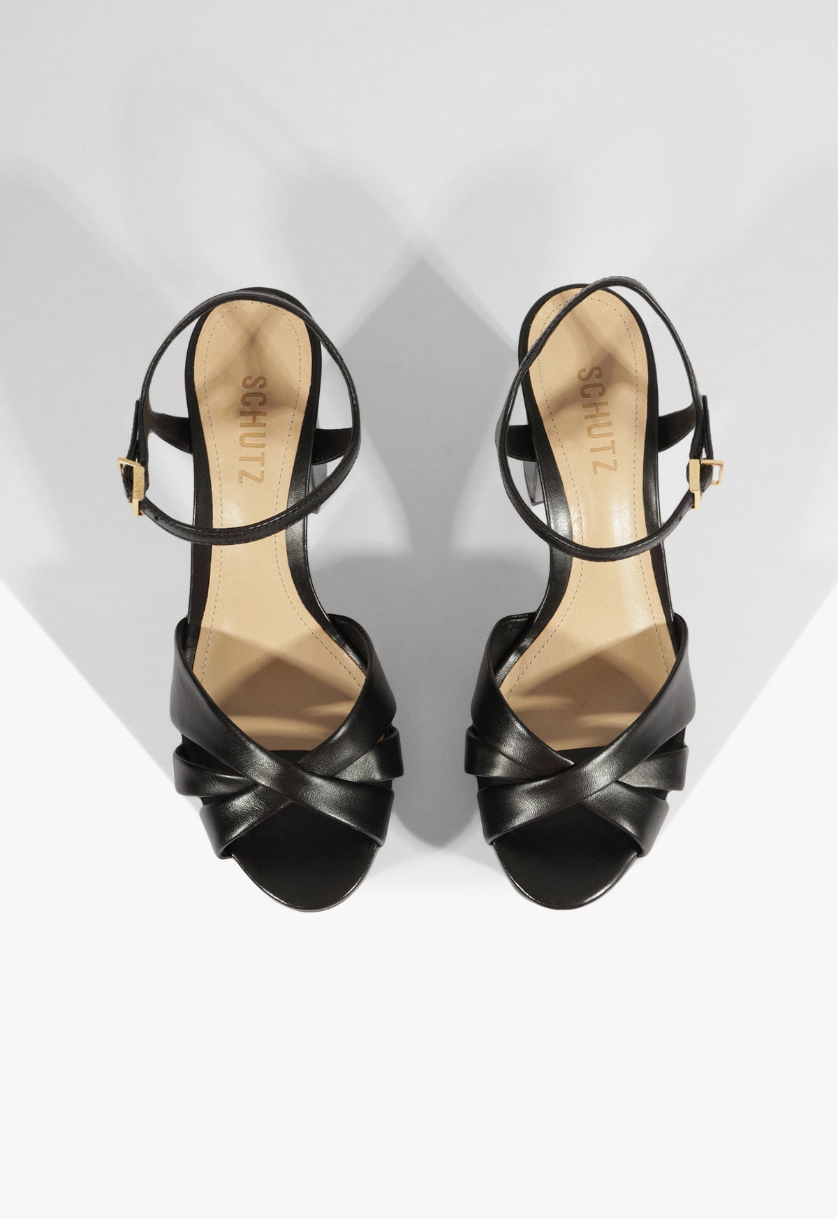 Schutz Keefa Nappa Leather Sandal 5 - Black