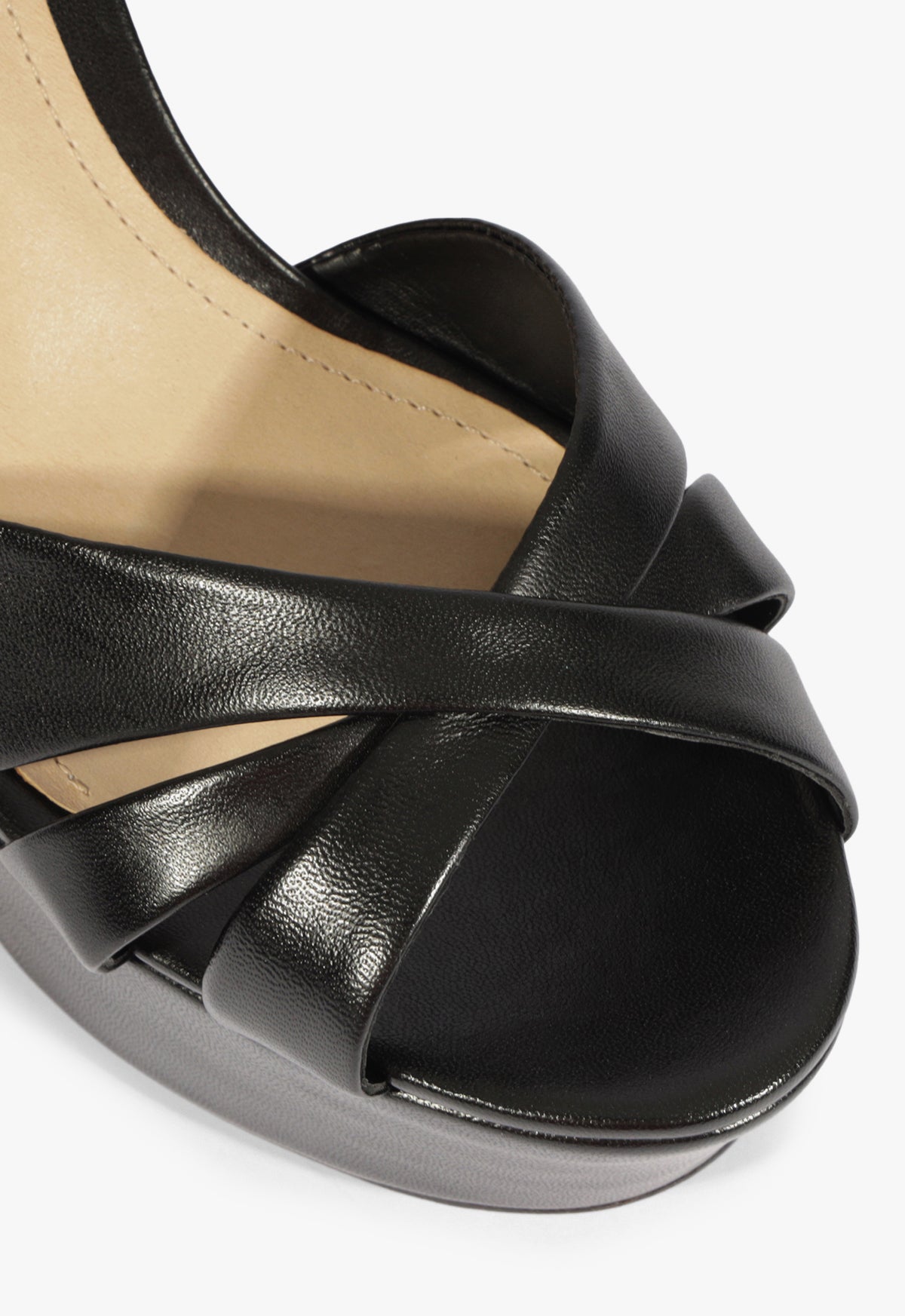 Schutz Keefa Nappa Leather Sandal 5 - Black
