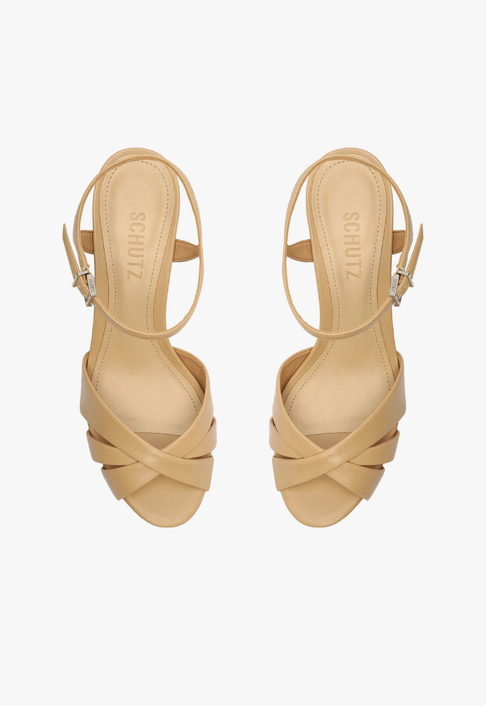 Keefa Platform Sandal | Beige Leather - SCHUTZ