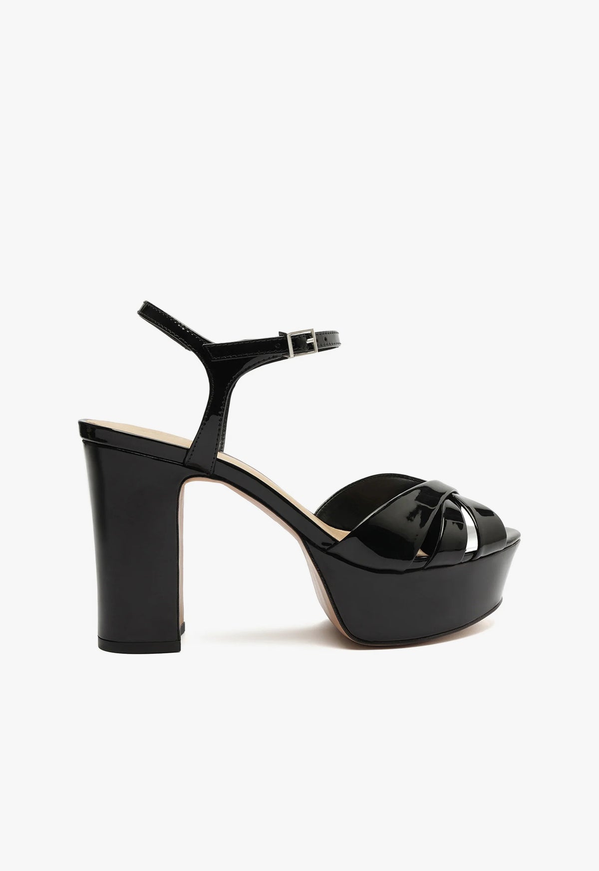 Keefa Patent Leather Sandal Sandals FALL 23 5 Black Patent Leather - Schutz Shoes