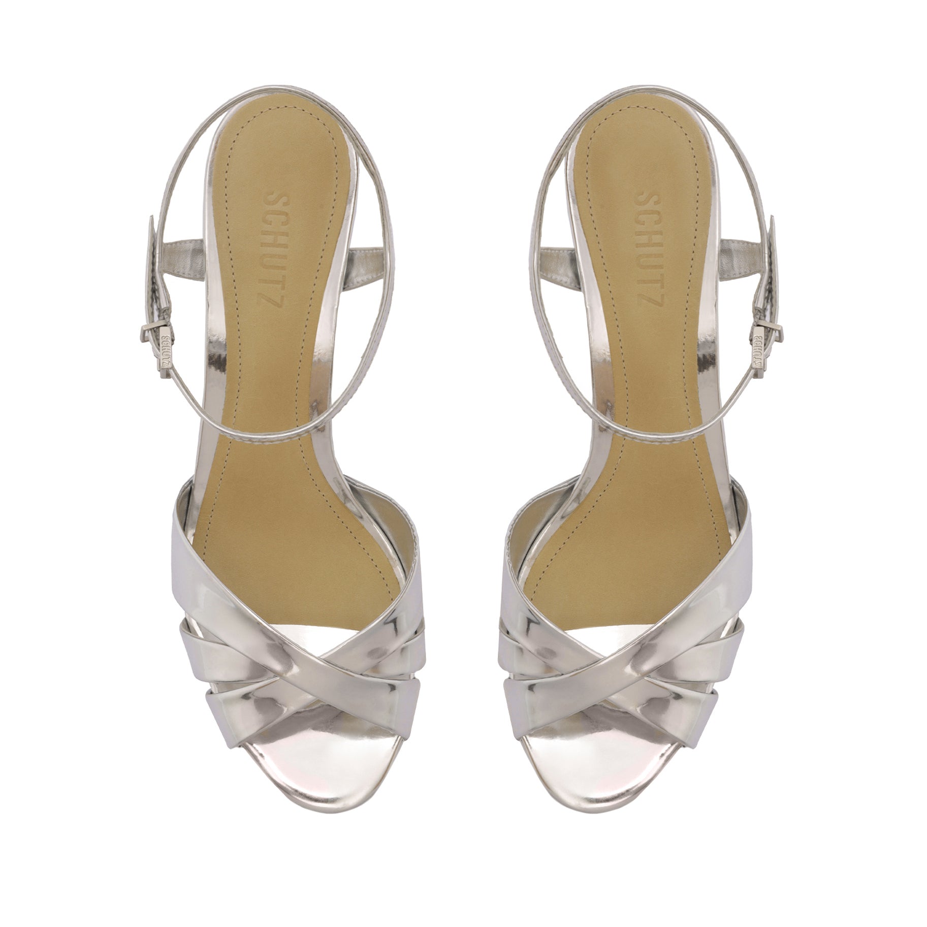 Keefa Specchio Leather Sandal Sandals FALL 23    - Schutz Shoes