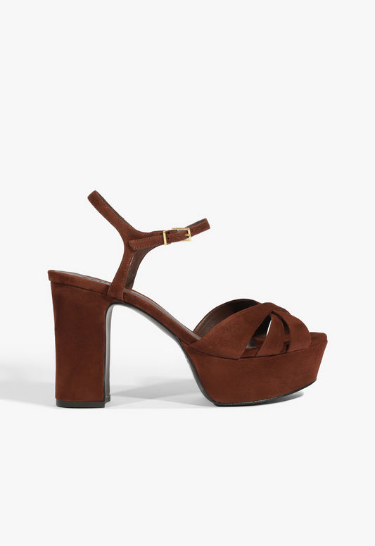 Keefa Suede Sandal 5 Brown Suede - Schutz Shoes