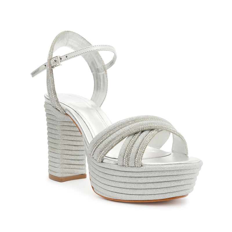 Latifah Glam Sandal Sandals Summer 24 5 Silver Metallic Synthetic - Schutz Shoes