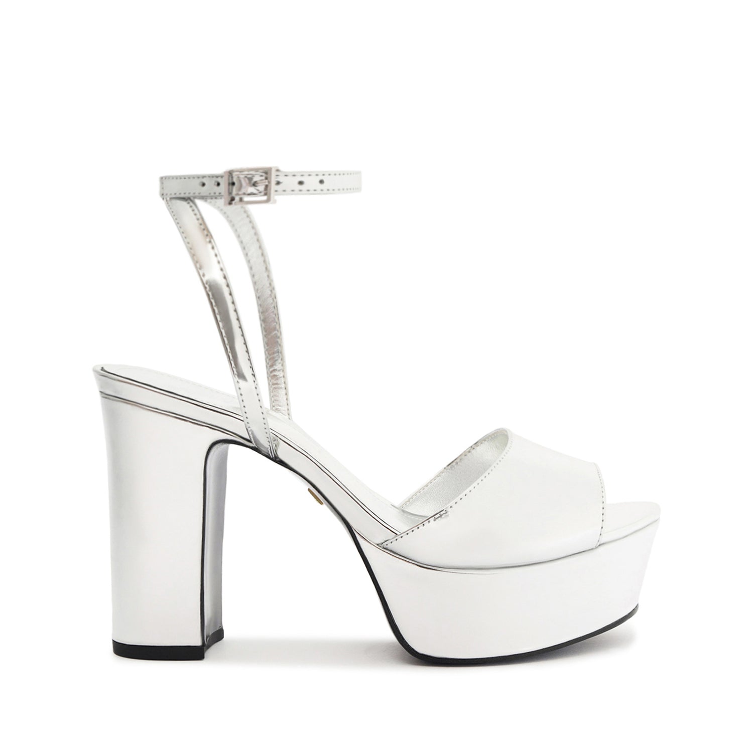 Lenne Sandal Sandals Fall 24 5 Silver Specchio Leather - Schutz Shoes