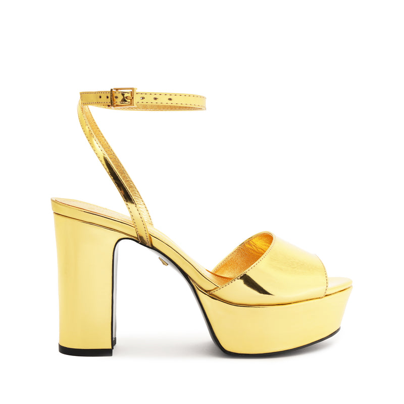 Lenne Sandal Sandals Fall 24 5 Gold Specchio Leather - Schutz Shoes