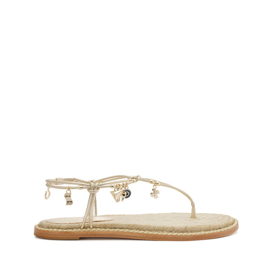 Mitchell Flat Sandal Flats SUMMER 24 5 Gold Metallic Synthetic - Schutz Shoes