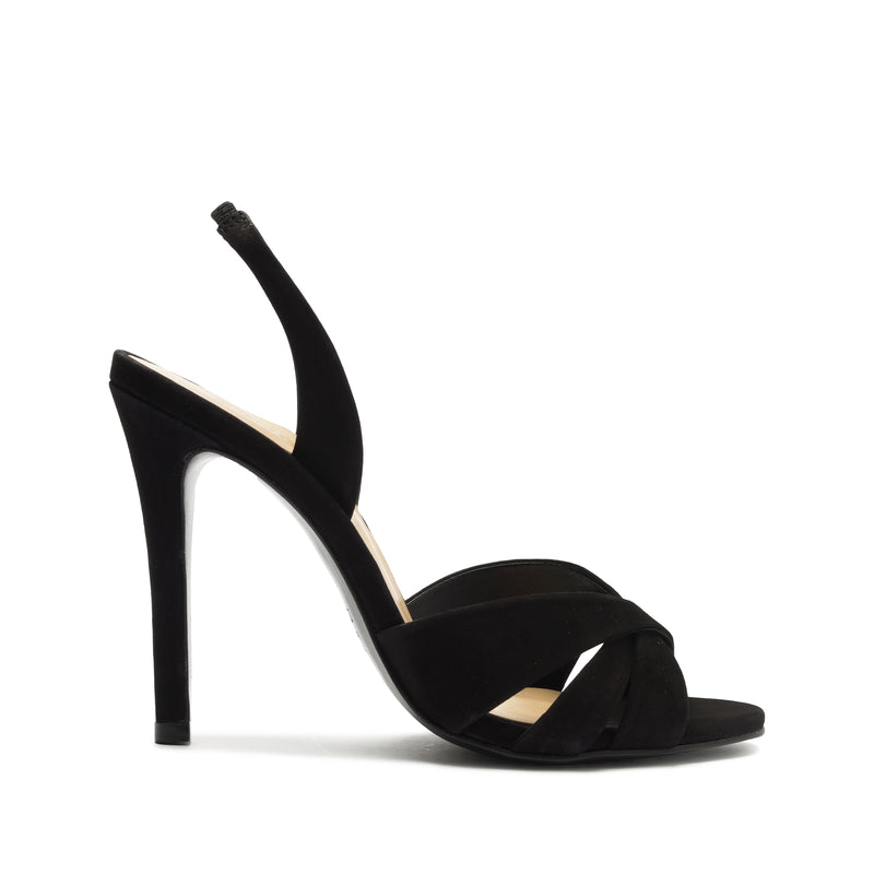 Keefa Sling Nubuck Sandal Sandals Fall 24 5 Black Nubuck - Schutz Shoes