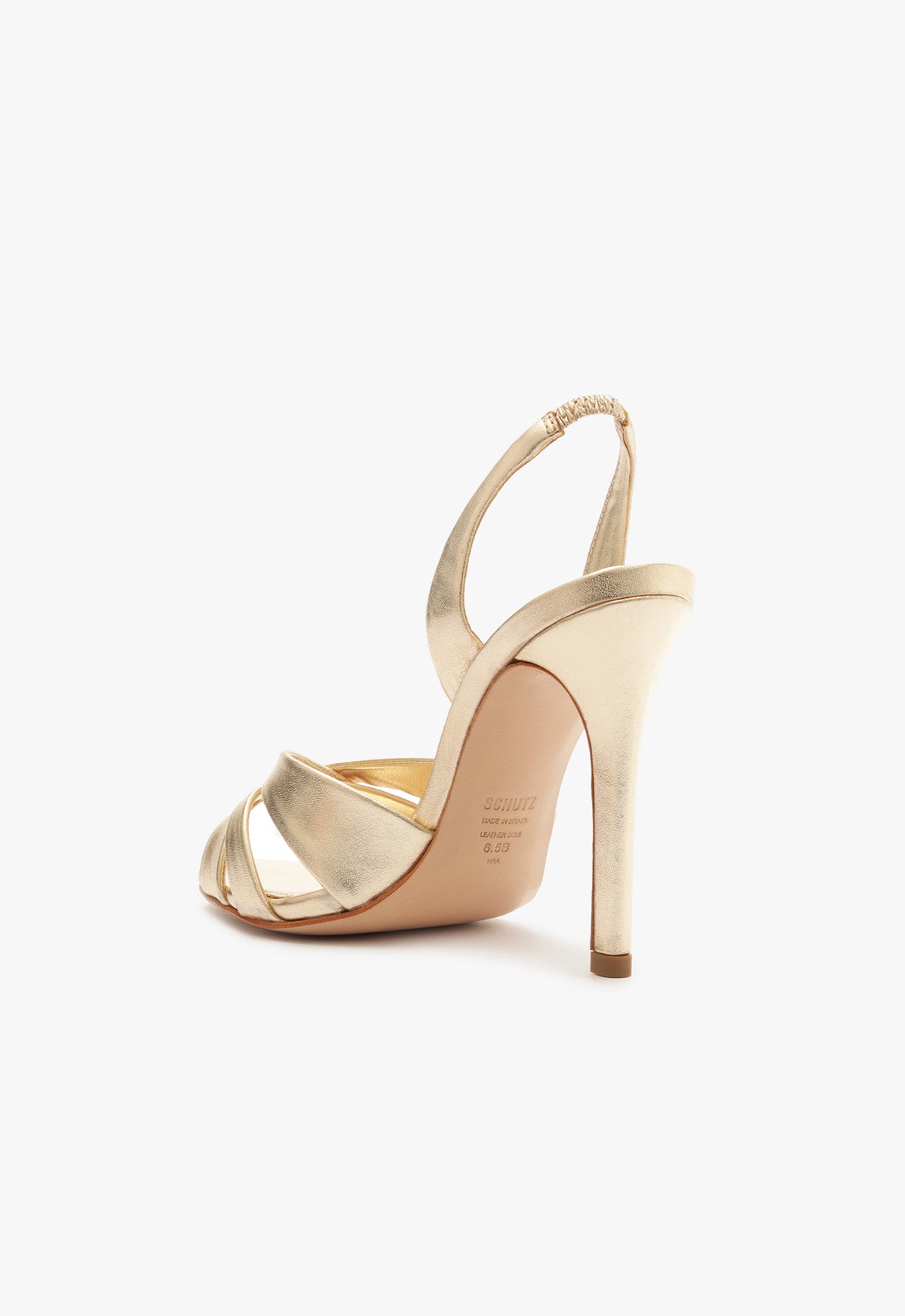 Keefa Sling Metallic Leather Sandal Winter 24 - Schutz Shoes