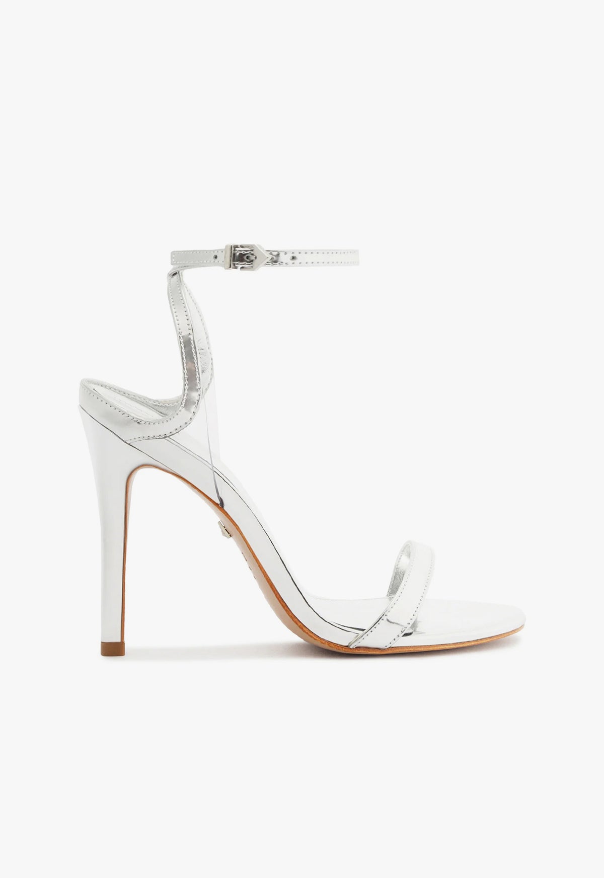 Skye Vinyl & Specchio Leather Sandal Sandals High Summer 24 5 Silver Vynil - Schutz Shoes