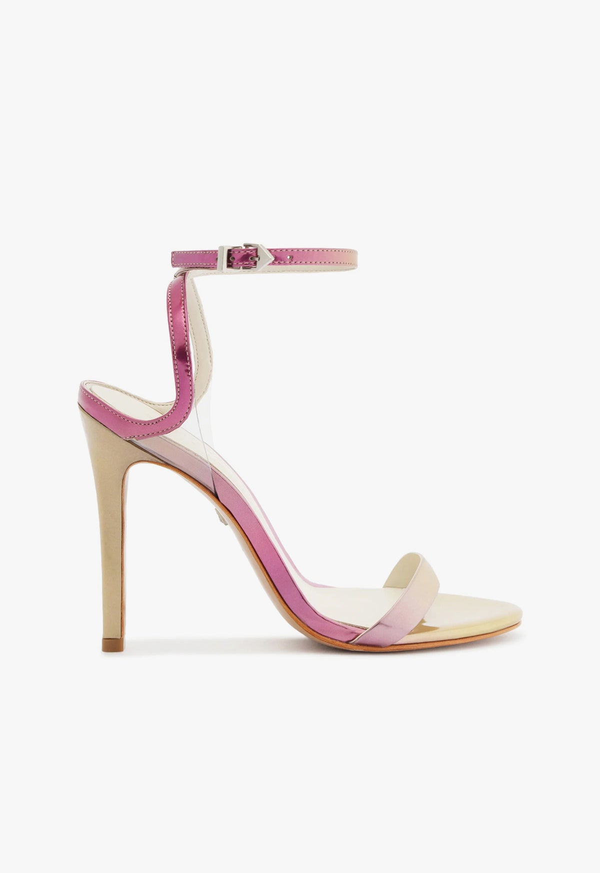 Skye Vinyl and Specchio Leather Sandal Sandals High Summer 24 5 Gold Specchio Leather - Schutz Shoes