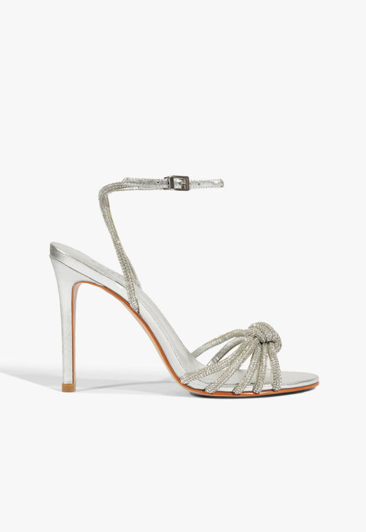 Pearline Buckle Metallic Sandal Winter 25 5 Silver Metallic Synthetic - Schutz Shoes